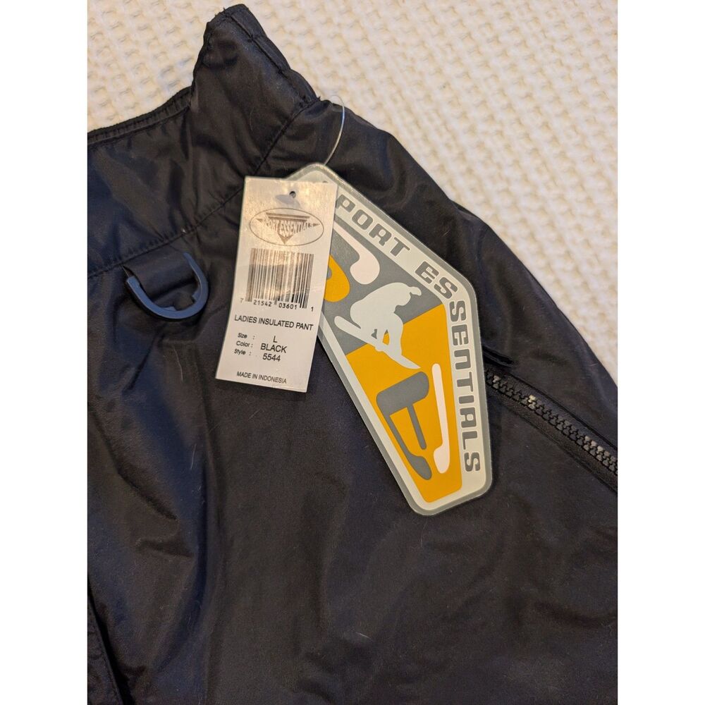 Sport Essentials Ladies Insulated Snow Pants – Size L – Black – Ripstop Nylon - Picture 2 of 8